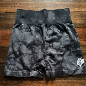 Darc Sport Black Tie-Dye Athletic Shorts